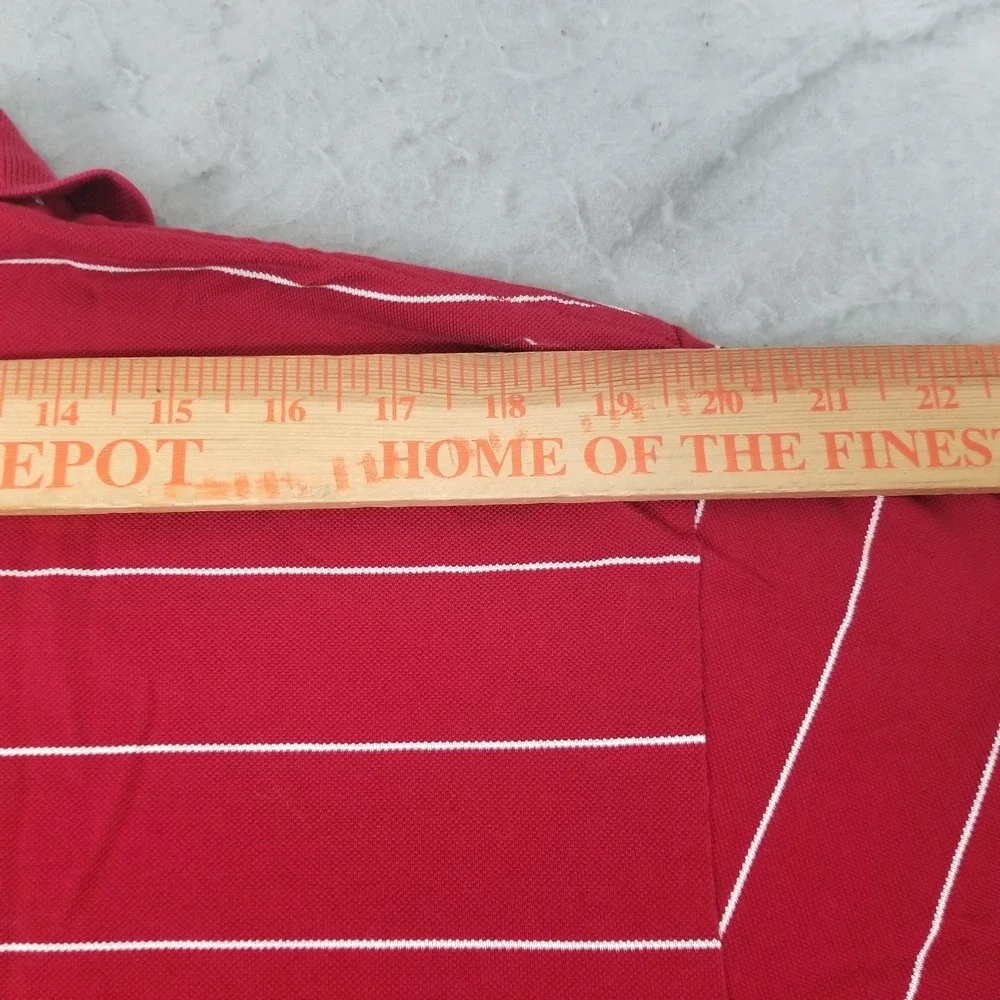 Polo Golf Ralph Lauren Polo Shirt Mens XL Red Stripe Pima Cotton Colonial Golf